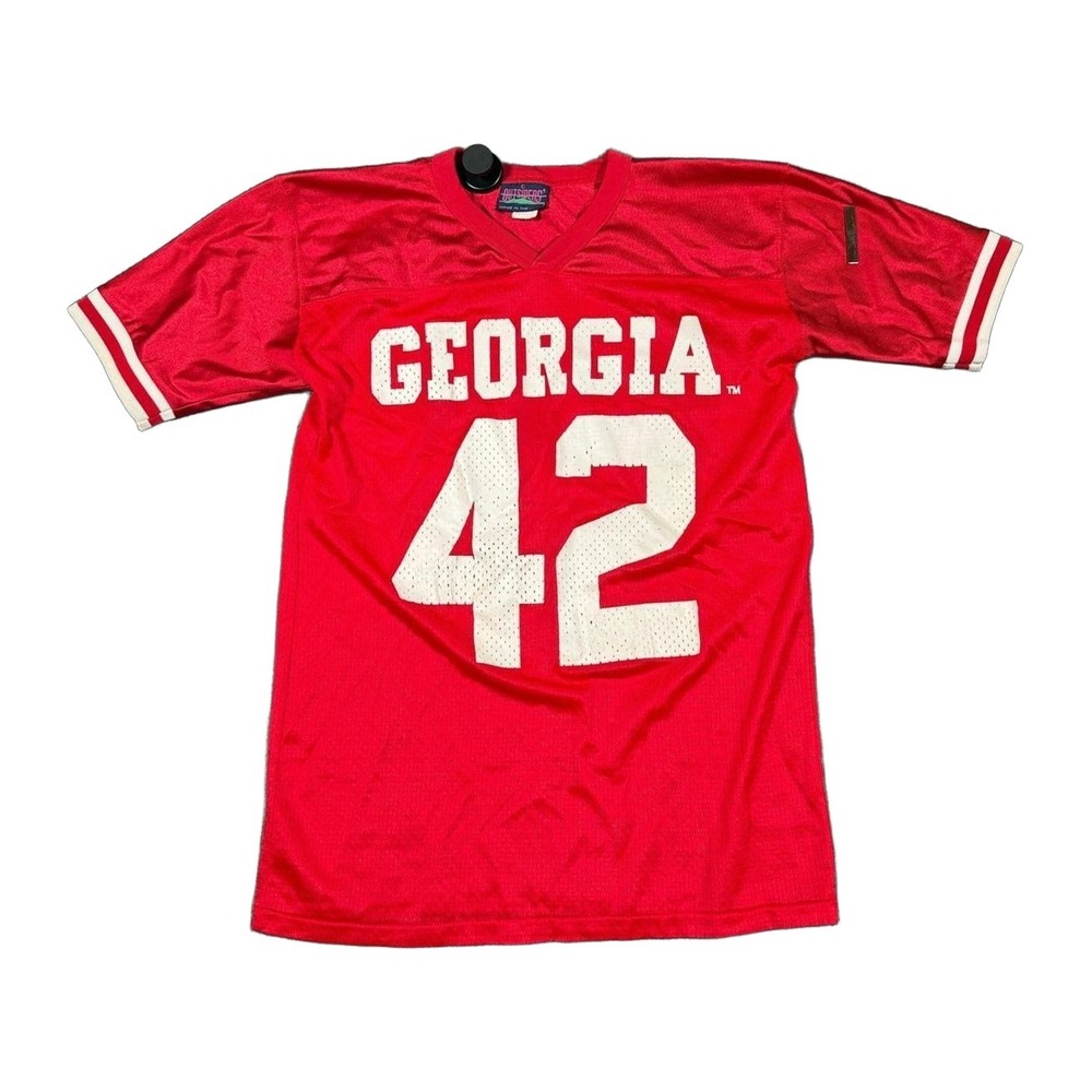 Outsiders Georgia Bulldogsโ Football Jersey Red White Mesh 42 Mens Small V-Neck